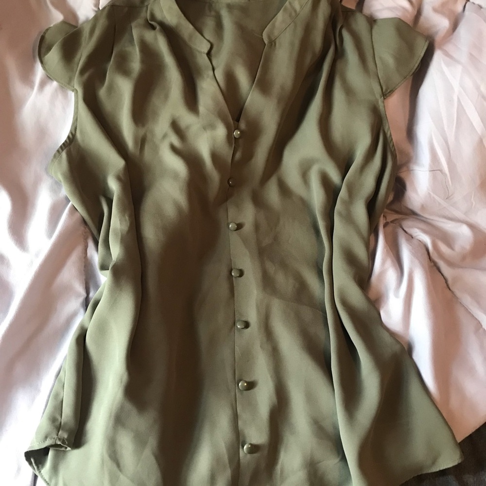 NWOT Olive Button Down